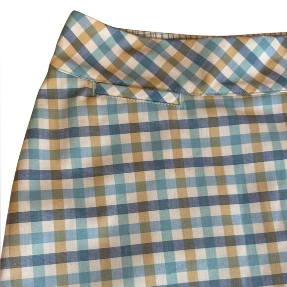 Adidas ClimaCool Golf Skirt Skort Blue White Tan Plaid Built In Shorts Woman’s 4 - Picture 4 of 11